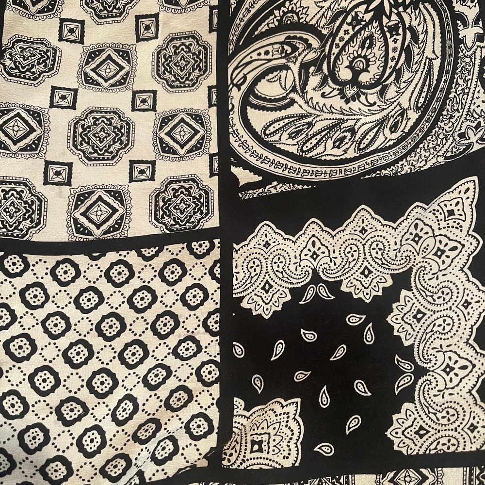 Essential Classics Silk Square Scarf, Vintage, Bl… - image 2